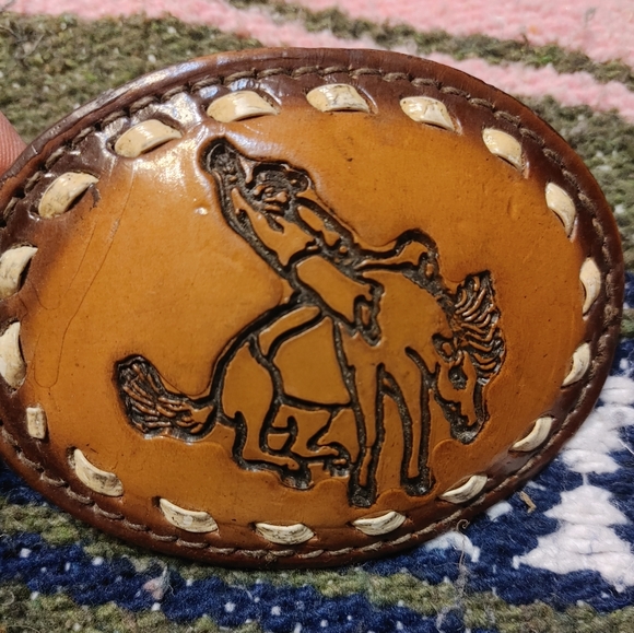 Retro Leather Western Buckle - Picture 1 of 1